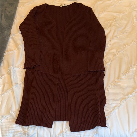 Wine Maxi Cardigan - Picture 1 of 2
